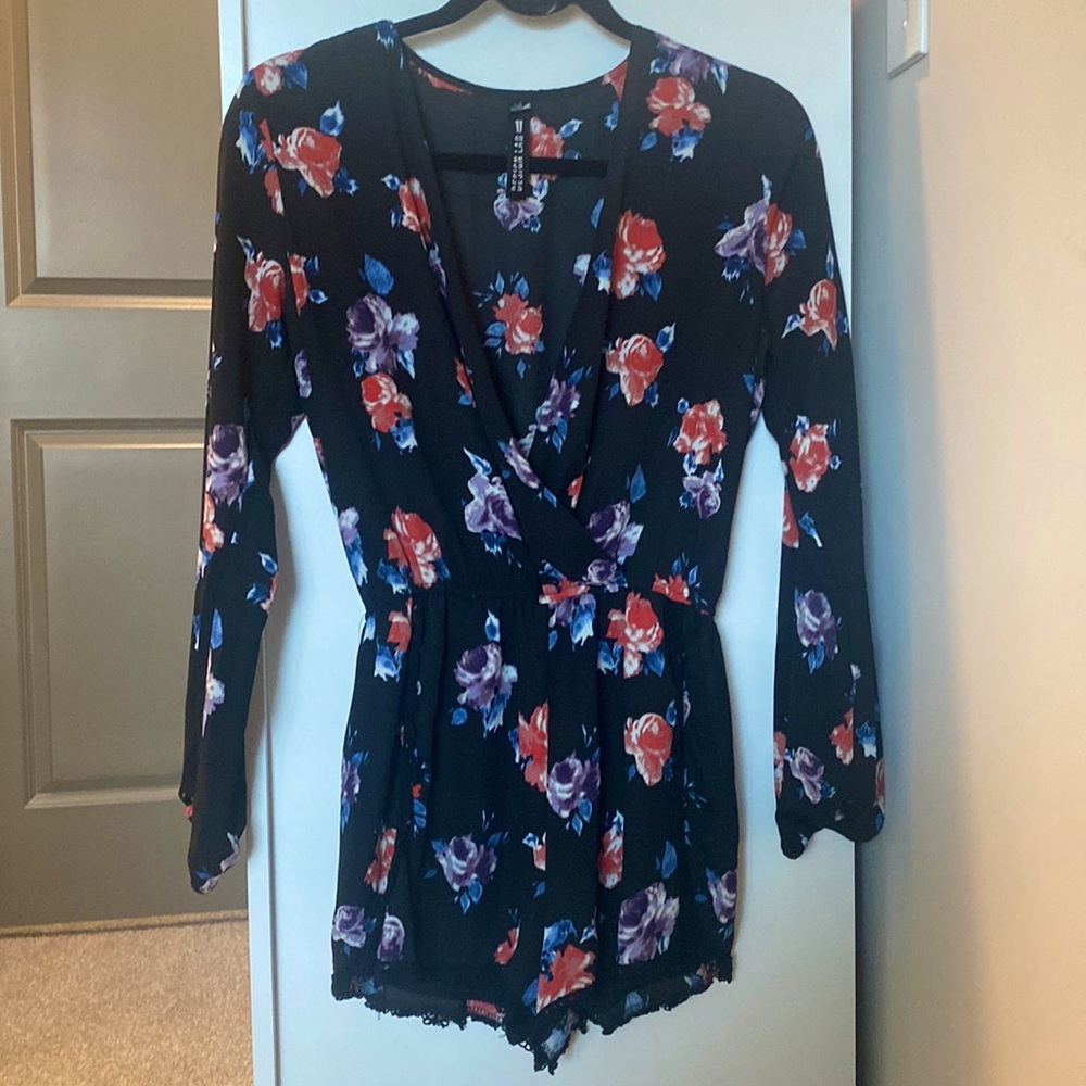 Design Lab Lord & Taylor Floral Romper
